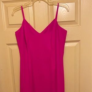 Hot pink formal dress